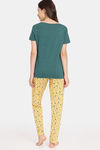 Rosaline Mystic Town Knit Cotton Pyjama Set - Samoan Sun — thumbnail 3